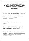 BIO 202 Exam 1 Questions with Detailed Verified Answers &vert; 100&percnt; Correct A&plus;&NewLine;&NewLine;