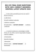 BIO 235 Final Exam Questions with 100&percnt; Correct Answers &vert; Verified 2026 Update&NewLine;&NewLine;