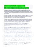 ATI Fundamentals Practice Test &ndash; Reviewed Questions and Answers Study Guide