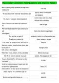 Wastewater Collections Test Questions and Answers Rated A