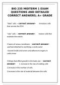 BIO 235 Midterm 1 Exam Questions and Detailed Correct Answers &vert; A&plus; Grade&NewLine;&NewLine;