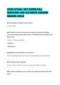 CCHP ACTUAL TEST PAPER FULL&NewLine;QUESTIONS AND ACCURATE ANSWERS&NewLine;GRADED APLUS&NewLine;