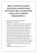 BIOL 111 WITH ACCURATE &NewLine;QUESTIONS AND DETAILED &NewLine;SOLUTIONS &vert;100&percnt; GUARANTEED &NewLine;PASS&vert;LATEST VERSION &NewLine;2026&vert;GRADED A&plus;&vert;