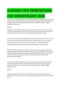 HESI Gerontology Remediation &lpar;2026&rpar; &ndash; Assessed Review and Study Guide
