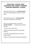 CANS Exam 1 Actual Questions and Correct Answers &vert; Verified A&plus; Guide&NewLine;&NewLine;