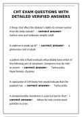 CHT Exam Questions with Detailed Verified Answers &vert; Certified Hemodialysis Technician&NewLine;&NewLine;