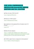 CCRP SOCRA COMPREHENSIVE&NewLine;CERTIFICATION EVALUATION VERIFIED&NewLine;QUESTIONS AND FULL SOLUTIONS&NewLine;