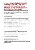 KPSGA KENYA PROFESSIONAL SAFARI GUIDES ASSOCIATION EXAM 2026 &vert; VERIFIED PRACTICE QUESTIONS & ANSWERS &vert; COMPLETE SAFARI GUIDE CERTIFICATION STUDY GUIDE