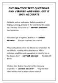 CHT Practice Test Questions and Verified Answers &vert; 100&percnt; Accurate Guide&NewLine;&NewLine;