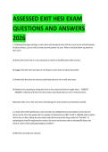Exit HESI Exam &lpar;2026&rpar; &ndash; Assessed Questions and Answers Review