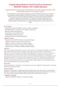 Organizational Behavior Final Exam 2026-2027 QUESTIONS AND ANSWERS ALREADY GRADED A&plus;&period; 100&percnt;&NewLine;Verified Solutions &vert; Updated Per Latest Guidelines &vert; Graded A&plus;