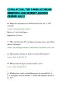 CDASA ACTUAL TEST PAPER ACCURATE&NewLine;QUESTIONS AND CORRECT ANSWERS&NewLine;GRADED APLUS&NewLine;