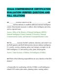CDASA COMPREHENSIVE CERTIFICATION&NewLine;EVALUATION VERIFIED QUESTIONS AND&NewLine;FULL SOLUTIONS