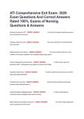 ATI Comprehensive Exit Exam&colon; 2026 Exam Questions And Correct Answers Rated 100&percnt;&comma; Exams of Nursing&NewLine;Questions & Answers&NewLine;&NewLine;
