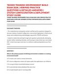 TED300 TRAINING ENVIRONMENT BUILD EXAM 2026 &vert; VERIFIED PRACTICE QUESTIONS & DETAILED ANSWERS &vert; SYSTEM CONFIGURATION & DEPLOYMENT STUDY GUIDE