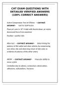 CHT Exam Questions with Detailed Verified Answers &vert; 100&percnt; Correct Guide&NewLine;&NewLine;