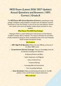 NCE Exam &lpar;Latest 2026&sol; 2027 Update&rpar; Actual Questions and Answers &vert; 100&percnt; Correct &vert; Grade A&NewLine;&NewLine;