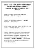 NURS 5432 Final Exam Test Latest Update &vert; 100&percnt; Solved A&plus; 2026-2027&NewLine;&NewLine;