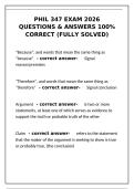 Phil 347 Exam 2026 Questions & Answers &vert; 100&percnt; Correct Fully Solved&NewLine;&NewLine;