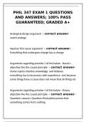 Phil 347 Exam 1 Questions and Answers &vert; 100&percnt; Pass Guaranteed A&plus;&NewLine;&NewLine;