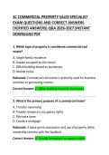 SC Commercial Property Sales Specialist Exam Questions and Correct Answers &ndash; Practice Test Guide