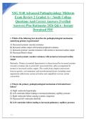 NSG 5140 Advanced Pathophysiology Midterm &NewLine;Exam Review 2 Graded A&plus; &vert; South College &NewLine;Questions And Correct Answers &lpar;Verified &NewLine;Answers&rpar; Plus Rationales 2026 Q&A &vert; Instant &NewLine;Download PDF