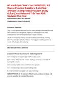 NJ Municipal Clerk's Test 2026&sol;2027 &vert; All Course Practice Questions & Verified Answers &vert; Comprehensive Exam Study Guide &vert; Just Released This Year PDF &vert; Updated This Year