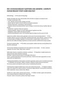 BIO 110 HUMAN BIOLOGY QUESTIONS AND ANSWERS &vert; COMPLETE HUMAN BIOLOGY STUDY GUIDE 2026&sol;2027