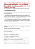 DM G&plus;1 Exam 2026 &vert; 200 Practice Questions with Actual Solutions &vert; Civil Engineering Study Guide &vert; Just Released This Year PDF &vert; Updated This Year