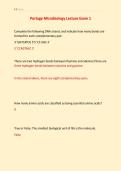 Portage Microbiology Lecture Exam 1