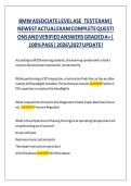 BMW Associate Level ASE Test Exam Q&A Study Guide 2026&sol;2027&NewLine;&NewLine;