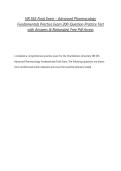 NR 565 Final Exam &ndash; Adv Pharmacology Fundamentals package deal 2026-2027 