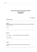 BIOL 252 Human Anatomy & Physiology II w&sol;Lab &vert; Final Exam Review &NewLine;90&plus; Questions and Answers -Summary &vert; LockDown Browser &vert; Portage &NewLine;Learning