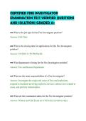 CERTIFIED FIRE INVESTIGATOR&NewLine;EXAMINATION TEST VERIFIED QUESTIONS&NewLine;AND SOLUTIONS GRADED A&plus;