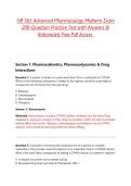 NR 565 Advanced Pharmacology Midterm Exam 200-Question Practice Test with Answers & Rationales&vert; Free Pdf Access&period;