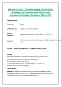 EPA 608 TYPE III COMPREHENSIVE QUESTIONS &vert; Complete 200-Question Bank with Correct Answers and Detailed Rationales 2026&sol;2027