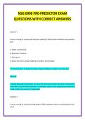 NSG 6998 Pre-Predictor Exam Questions with Correct Answers