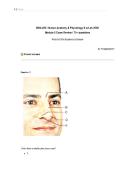 BIOL 252 Human Anatomy & Physiology II w&sol;Lab &vert; Module 5 Exam &NewLine;Review 70&plus; Questions and Answers -Summary &vert; LockDown Browser &vert; &NewLine;Portage Learning 