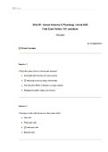BIOL251 Human Anatomy & Physiology I w&sol;Lab 2026 &vert; Final Exam &NewLine;Review &vert;90&plus; Questions and Answers Summary &vert;LockDown Browser &NewLine;&vert;Portage Learning&NewLine;