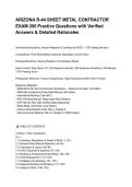 ARIZONA R-44 SHEET METAL CONTRACTOR EXAM 200 Practice Questions with Verified Answers & Detailed Rationales&period;pdf&NewLine;&NewLine;