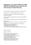 ARIZONA R-41 &lowbar; CR-41 SEPTIC TANKS & SYSTEMS CONTRACTOR EXAM 200 Practice Questions with Verified Answers & Detailed Rationales&period;pdf&NewLine;&NewLine;