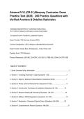 Arizona R-31 &lpar;CR-31&rpar; Masonry Contractor Exam Practice Test &lpar;2026&rpar; 200 Practice Questions with Verified Answers & Detailed Rationales&period;pdf&NewLine;&NewLine;