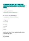 CLM 059 EXAM PREP FULL QUESTIONS&NewLine;AND SOLUTIONS ALREADY PASSED STUDY&NewLine;SHEET&NewLine;
