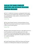 CLM 059 TEST BANK COMPLETE&NewLine;QUESTIONS AND DETAILED SOLUTIONS&NewLine;PREMIUM RESOURCE&NewLine;