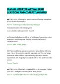 CLM 059 UPDATED ACTUAL EXAM&NewLine;QUESTIONS AND CORRECT ANSWERS&NewLine;