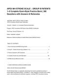 APEX NIH STROKE SCALE &ndash; GROUP B PATIENTS 1&ndash;6 Complete Exam-Style Practice Bank &lowbar; 300 Questions with Answers & Rationales&period;pdf&NewLine;&NewLine;