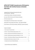 APEA EXIT EXAM Comprehensive 250-Question Test Bank with Verified Answers & Detailed Rationales&period;pdf&NewLine;&NewLine;