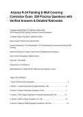 &lowbar;Arizona R-34 Painting & Wall Covering Contractor Exam 200 Practice Questions with Verified Answers & Detailed Rationales&period;pdf&NewLine;&NewLine;