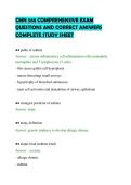 CMN 568 COMPREHENSIVE EXAM&NewLine;QUESTIONS AND CORRECT ANSWERS&NewLine;COMPLETE STUDY SHEET