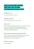 CMN 568 EXAM PREP VERIFIED&NewLine;QUESTIONS AND ANSWERS&NewLine;COMPREHENSIVE REVIEW SHEET